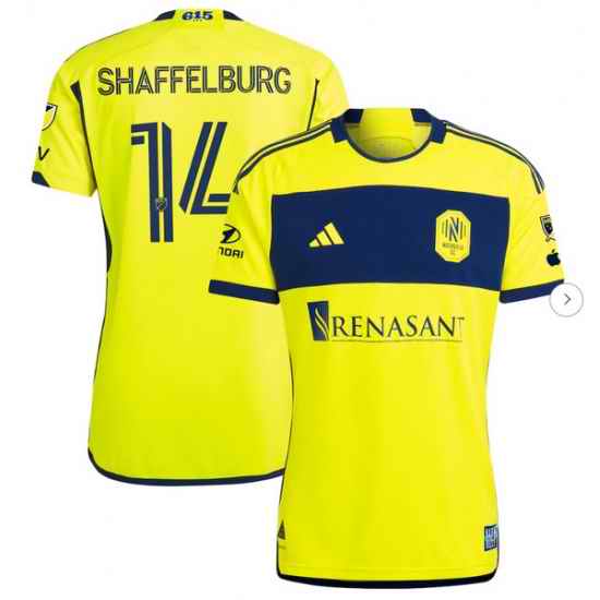 Mens Nashville SC Jacob Shaffelburg adidas Yellow 2024 The 615 Kit Authentic Player Jersey